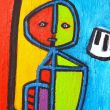 Ouders met kind (40x120cm) 800 Euro